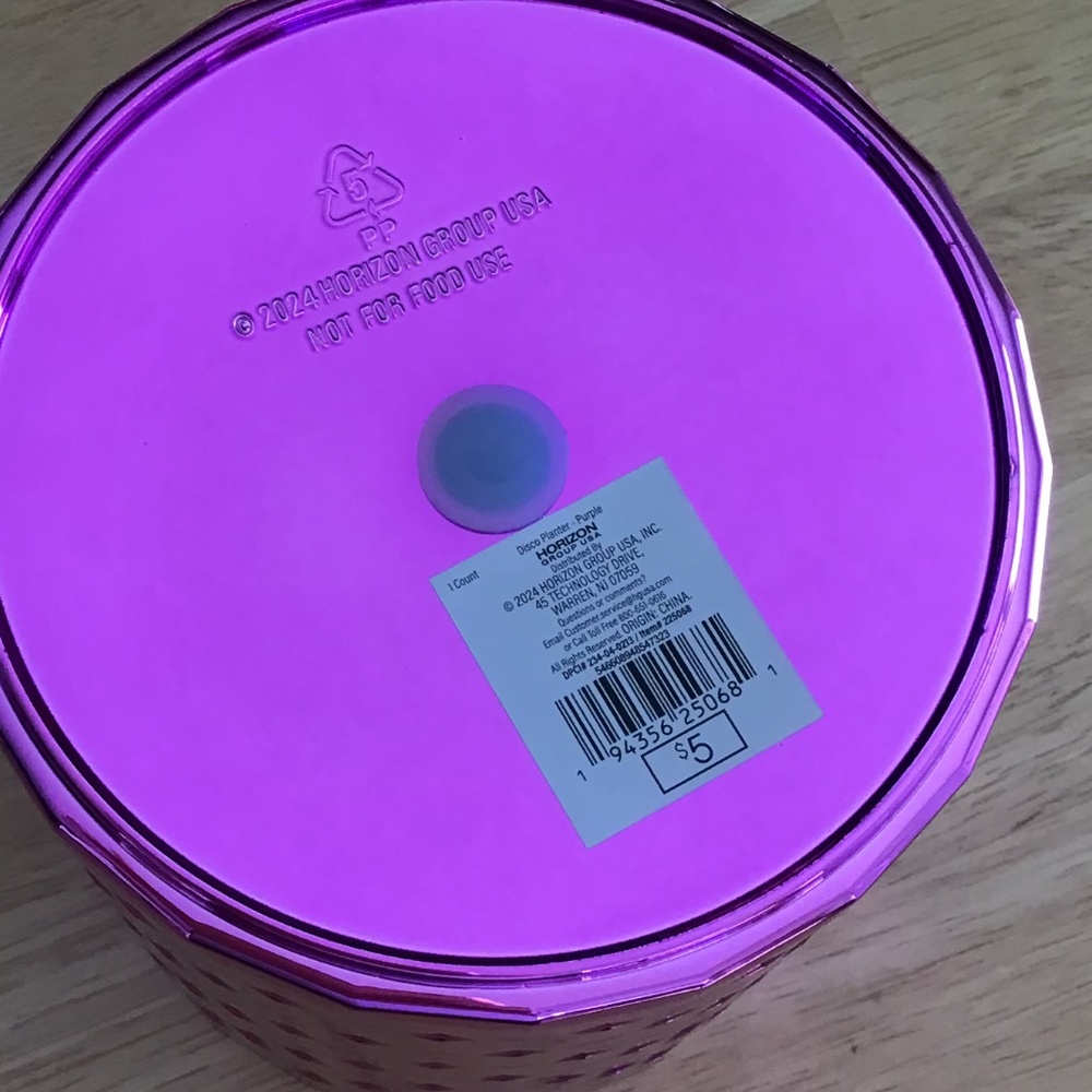Target Bullseye Valentine’s Day Disco Ball Planter - 1 Silver and 1 Purple - Picture 9 of 10